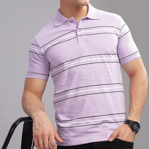 Low Price Men's Solid Knitted for Shirts Lightweight Breathable Short Sleeve Classic Fit Suitable for Daily & Formal Looks - Product Image 5