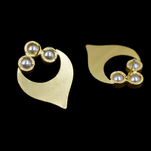 Pendiente de moda pendiente de moda Fabricante Proveedor 18K Chapado en oro Pendientes colgantes de piedra - Product Image 4