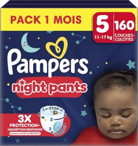 Pañales Pampers Talla 5 (12-17 kg) Baby-Dry, Junior con Bolsas de Protección, Caja Mensual, 160 Pañales - Product Image 5