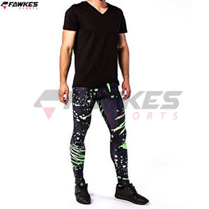 Mallas de entrenamiento de compresión para hombre, mallas estampadas personalizadas, transpirables de talla grande, de longitud regular, ajustadas, para fitness - Product Image 3