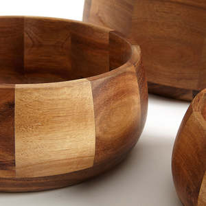 Bol de service en bois d'acacia écologique, lavable au lave-vaisselle, 3 tailles, vente flash, pour fruits, salades, pâtes, céréales - Product Image 3