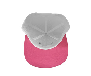 OEM Logo personnalisé Style H. Casquette de camionneur en maille rose/blanc Promotion en gros à la mode pour les propriétaires d'entreprise - Product Image 6