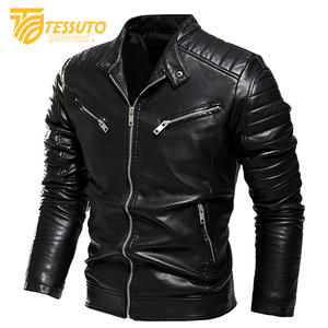 Meilleure qualité hommes veste en cuir noir mode veste en cuir pour hommes respirant classique collège Style Tessuto vestes en cuir - Product Image 1