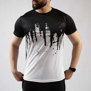 Camiseta de Manga Corta, Corte Ajustado, Sin Tejido, con Estampado Frontal Sublimado, Estilo Moderno, para Hombre, Cuello Redondo, Venta al Por Mayor - Product Image 2