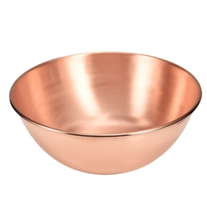 Bol de créateur de style américain écologique en cuivre pur 100% du meilleur fournisseur, finition décorative polie martelée à la main - Product Image 5