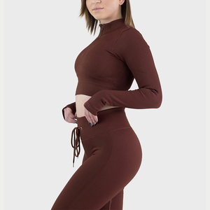 Top Product <b>Women</b> Sportswear Active Wear Long Sleeve Workout Onesie Zip up Sleeve Sports <b>Jacket</b> Gym Fitness Sets 2026 - Product Image 3