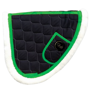 Tapis de selle de dressage et de saut occidental matelassé et respirant, personnalisé, le plus vendu, avec poche et fourrure, en gros - Product Image 3