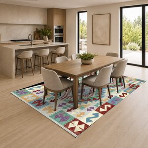 Tapis RUGS DEPOT LXDP-0121, vente en gros, multicolores, neutres, vintage, orientaux, imprimés numériquement, lavables en machine, en chenille, antidérapants - Product Image 4