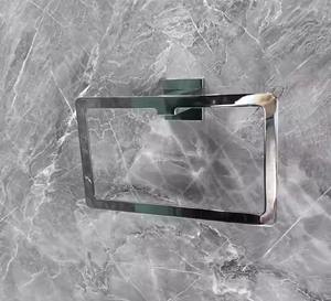 <b>Wall</b> <b>Mounted</b> Double-Tier Stainless Steel <b>Bathroom</b> <b>Towel</b> Ring Foldable <b>for</b> Daily Use Home Resort Hospitality Restroom Spaces - Product Image 3