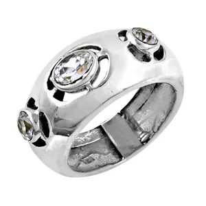 Anillo de Moda Chapado en Oro Rosa y Rodio con Circonitas Cúbicas para Uso Diario de Mujer - Product Image 3
