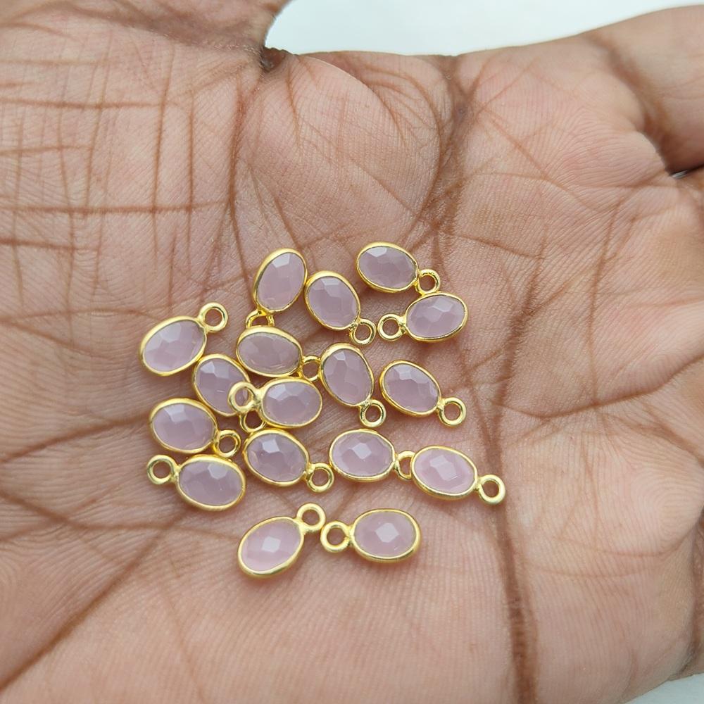 Pink Chalcedony Gold