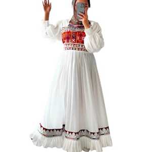 Robe maxi en velours brodée afghane Kuchi pour femmes, élégante, traditionnelle, pour mariage et soirée, robe afghane vintage pour femmes - Product Image 1
