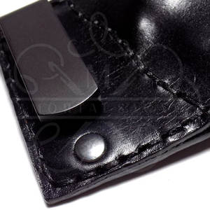 Étui en cuir fait main durable pour port dissimulé à l'intérieur de la ceinture, pour mini-étui, noir, usage de sécurité - Product Image 4