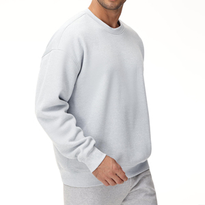 Sweat-shirt à col rond surdimensionné à épaules tombantes de grande taille personnalisé, sweat-shirt lourd et élégant - Product Image 5