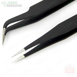 Ensemble de pinces à cils droites et incurvées en acier inoxydable pince à épiler extension de cils pince à sourcils Offres Spéciales haut de nos productions - Product Image 6