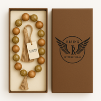 Tasbih de luxe avec perles en bois d'olivier et imitation jade, Misbaha islamique haut de gamme avec boîte cadeau pour hommes et femmes, cadeau du Ramadan