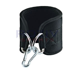 Sangle de cheville en néoprène de haute qualité pour machine à câbles, double anneau en D, respirante, réglable, écologique, unisexe, vente en gros - Product Image 4