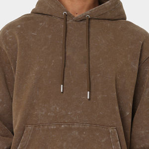 Sudaderas Extra Grandes Personalizadas con Lavado Ácido y Estilo Vintage para Hombre, Sudaderas con Capucha de Algodón Mezclado para Hombre - Product Image 5