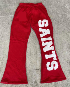 Pantalon de survêtement personnalisé léger pour hommes Pantalon ample droit baggy à rayures de haute qualité Délavage au soleil Délavé à l'acide Jambes larges - Product Image 5