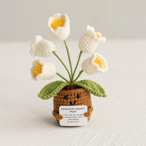 Regalos Populares de Última Moda 2025, Maceta de Flores Tejida a Crochet Personalizable, Adorno de Escritorio para Oficina - Product Image 3