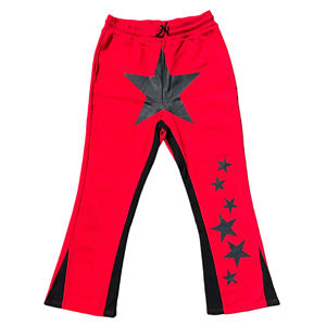 กางเกงออกกำลังกายผ้าฝ้าย100% ขาบานกว้างแบบผูกเชือกขนาดพิเศษ - Product Image 2