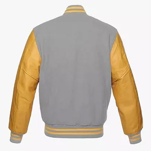 High Quality Custom Print Embroidered <b>Canvas</b> Stand Collar Front Logo Oversized Varsity <b>Jacket</b> for <b>Men</b> - Product Image 2