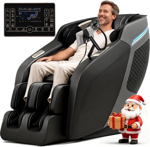 Sillón de Masaje con Gravedad Cero, Sillón Reclinable de Masaje Corporal Completo con Bolsas de Aire, Calefacción, Altavoz Bluetooth, Rodillo para Pies, Pantalla Táctil - Product Image 1