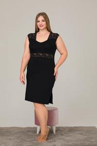 Robe tunique pour femmes grandes tailles, sans manches, en coton mélangé, confortable, décontractée, à porter au quotidien, tunique pour femmes grandes tailles - Product Image 2