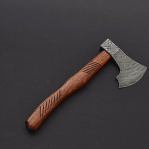 Hacha de servicio OEM y ODM de calidad superior personalizada al por mayor, gran oferta, mango de madera de diseño, hachas de acero de Damasco, hachas de acero de Damasco - Product Image 2