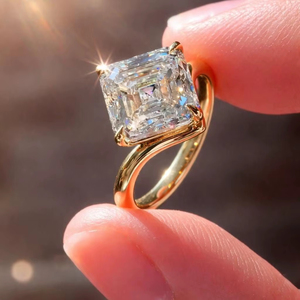 แหวนเพชรทรงปรินเซสคัท 2 กะรัต เพชรเลี้ยงในห้องปฏิบัติการ ทองคำขาว 16 กะรัต ประดับเพชร งานฝังประณีต รับรองโดย IGI เหมาะสำหรับงานปาร์ตี้ งานกลางคืน งานแต่งงาน - Product Image 1