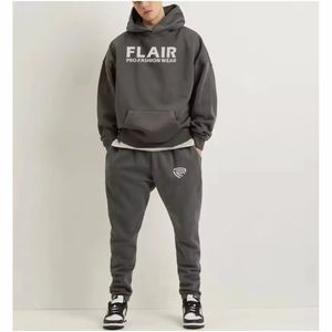 เสื้อฮู้ดสวมหัวโอเวอร์ไซส์สำหรับผู้ชาย, เสื้อฮู้ดสวมหัวขนาดใหญ่ดีไซน์ไหล่ตกน้ำหนักสูงสำหรับเทคนิคการพิมพ์พัฟ - Product Image 1