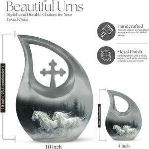 Horse Metal <b>Urn</b> <b>for</b> <b>Ashes</b> Women Cremation <b>Urns</b> <b>for</b> <b>Human</b> <b>Ashes</b> Mini <b>Urns</b> Adult Male Man <b>Small</b> <b>for</b> <b>Human</b> <b>Ashes</b> Custom Size - Product Image 2