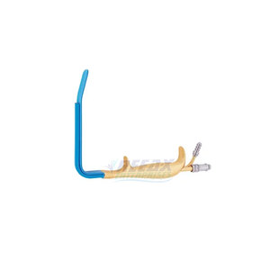 Rétracteur TEBBETTS Écarteurs mammaires à fibres optiques avec tube d'aspiration des dents Instruments de chirurgie plastique plaqués or - Product Image 2