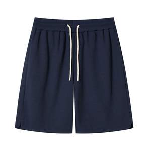 High Quality 250gsm 100% Polyester Pique Essential Relaxed Fit Blank Solid Casual Knee-Length Drawstring <b>Lounge</b> <b>Shorts</b> For <b>Men</b> - Product Image 3