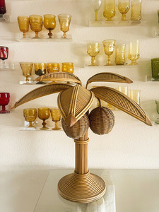 Lampe de table de palmier en rotin naturel bon marché en gros pour la décoration de la maison faite à la main du Vietnam - Product Image 2