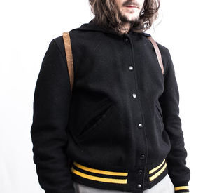 Chaqueta Varsity 100% Lana para Hombre, Talla Grande, Transpirable, Estilo Urbano, Invierno, Alta Calidad, Casual y Deportiva - Product Image 3