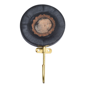Wholesale Trending Wall Mounted <b>Hooks</b> Round Black Heavy Duty <b>Hooks</b> Resin <b>Hooks</b> and Hanger for Keys AH-07 - Product Image 3