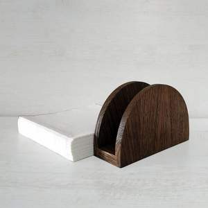 Porte-serviettes rectangulaire en bois rustique pour table à manger cuisine mariage ferme restaurant bureau café décoratif - Product Image 4