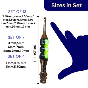 Crochet époxy en palissandre Outil ergonomique en bois fait à la main pour tricoter et crocheter - Product Image 5