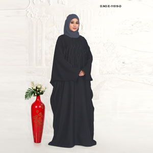 Kaftan Abaya orné de fluides, tissu Nida de qualité supérieure |   Vêtements décontractés et modestes - Product Image 4