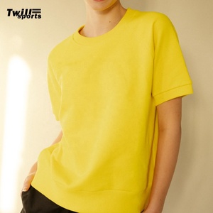 เสื้อยืดกีฬาผู้หญิง ผ้าทวิลล์ สปอร์ต ปักโลโก้ตามสั่ง ผ้าฝ้าย 100% ทรงหลวม คอกลม คุณภาพสูง ดีไซน์ปักลายลำลองสำหรับฤดูร้อน - Product Image 4