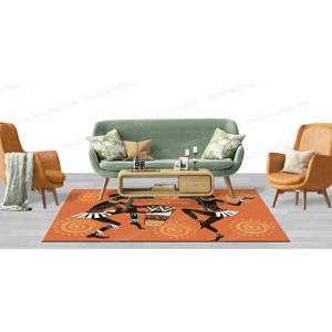 Tapis de femme africaine, tapis de couple africain, tapis de fille africaine, tapis en chenille - Product Image 4