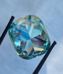 Coussin bleu forme Moissanite diamant VVS clarté excellente coupe faisant pour Moissanite diamant bijoux et bijoux personnalisés - Product Image 2