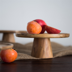 Support de service moderne en bois pour gâteaux et desserts, plateau de service en bois massif pour outils de dessert, lavage à la main uniquement, origine Turquie - Product Image 4