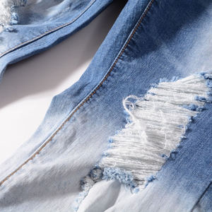 กางเกงยีนส์ขายาวสำหรับผู้ชายกางเกงยีนส์ทรงตรงเข้ารูปสำหรับผู้ชาย - Product Image 5