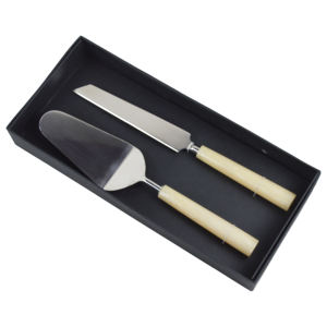 Nuevo diseño de aspecto, juego de cuchillo y servidor para Pastel de Bodas, diseño de acabado pulido, Hotel y decoración de decoración del hogar, juego de cubiertos de Metal - Product Image 1