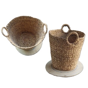Customized 47% Vintage Eco-friendly Seagrass <b>Wicker</b> Storage <b>Basket</b> Flexible Design Natural Water Hyacinth for <b>Laundry</b> Sorting - Product Image 2