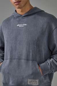 เสื้อฮู้ดแบบสวมหัวสำหรับผู้ชายเสื้อสเวตเตอร์มีฮู้ด450gsm พิมพ์ลายสกรีนผ้าฝ้ายสไตล์สตรีทแวร์ผลิตตามสั่ง - Product Image 6