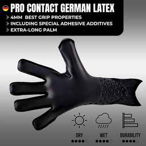 Gants de gardien de but de football de qualité professionnelle - Adhérence : Latex allemand de 4 mm assurant une qualité supérieure, vente en gros personnalisée de football - Product Image 2