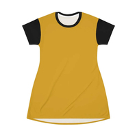 Robe T-shirt personnalisée pour femme 100 % coton écologique respirante coupe classique décontractée d'été avec boutons et perles incrustées